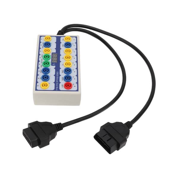 OBDII Breakout Box OBD2 Protokolldetektor med Diagnostikkabel Universal för Bil OBD Linjesignalöverföring