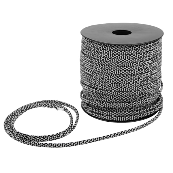 50M 4MM Tykk 7 Kjerne Paracord Redning Bindetelt Lanyard Camping Tau for Utendørs Armbånd Vev Silver Black