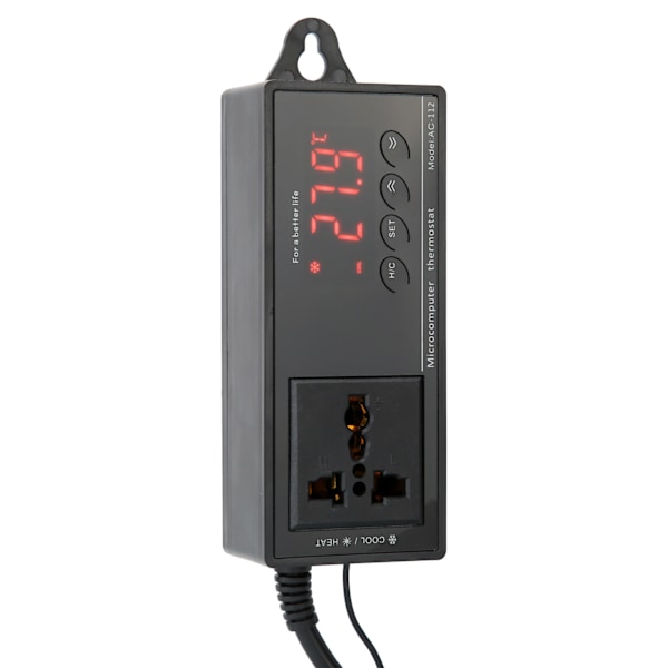 Digital temperaturregulator termostat for reptilinkubator drivhus akvarium EU-plugg 220V
