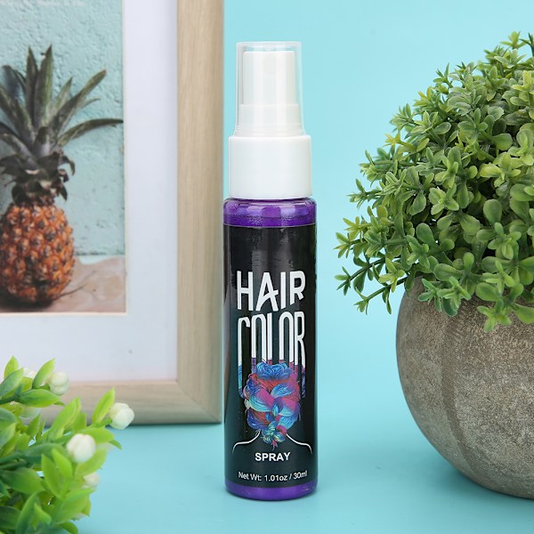 Hårspray for midlertidig hårfarging - Rask hårstyling og modellering for klubb- og festbruk - 30 ml - Lilla
