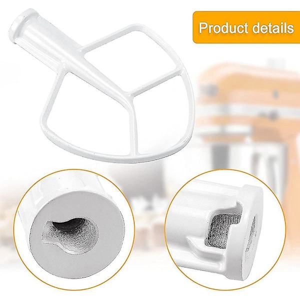 K5AB K5SS Köksassistent Belagd Platt Visp, Ersättning kompatibel KitchenAid Mixer W10807813, 9707670-B8