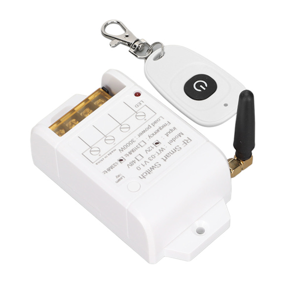 433MHz langaton RF-kytkin DC 12V 1CH langaton kaukosäätimen kytkin lampuille hissi sähkölaitteille