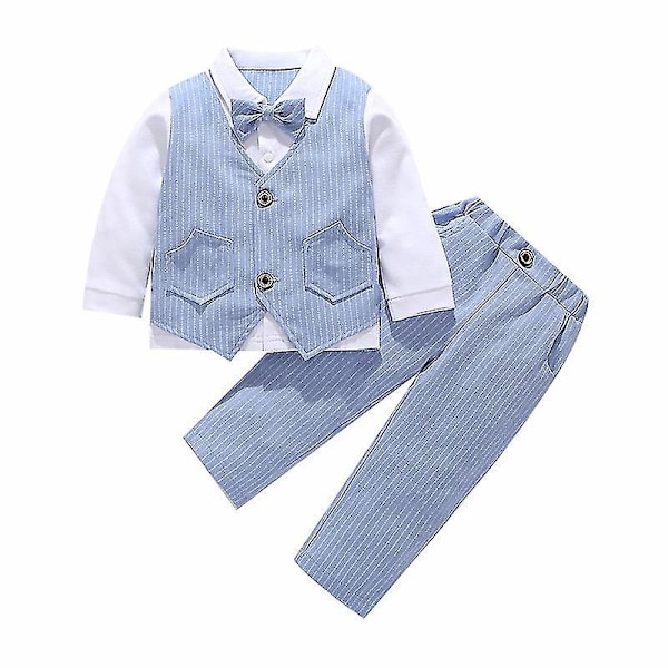 Gentleman Blue Baby Gutter Dress Tuxedo Antrekk