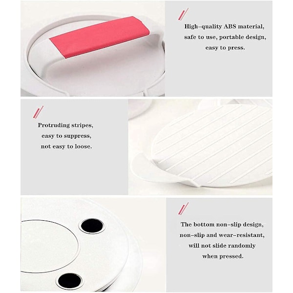 Hamburger Patty Maker hamburgerform Perfekt størrelse 5 tommers hamburgerform ring Enkel frigjøring rund hamburgersti Press for grill Tilbehørspakke (1 stk