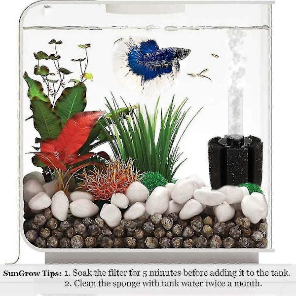 2 stk. Svampfilter Akvarium Luftfilter Bio Svamp Betta Reke XY-2835