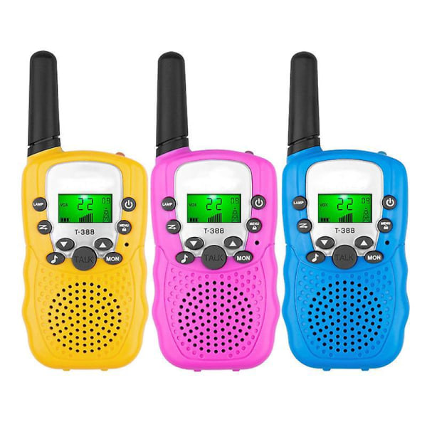 3-osainen lasten set , jossa on 8 kanavaa, taustavalaistu LCD-taskulamppu ja kaksisuuntainen radio – lelulahjat retkeilyyn ja ulkoilmaseikkailuihin, 3–12-vuotiaat