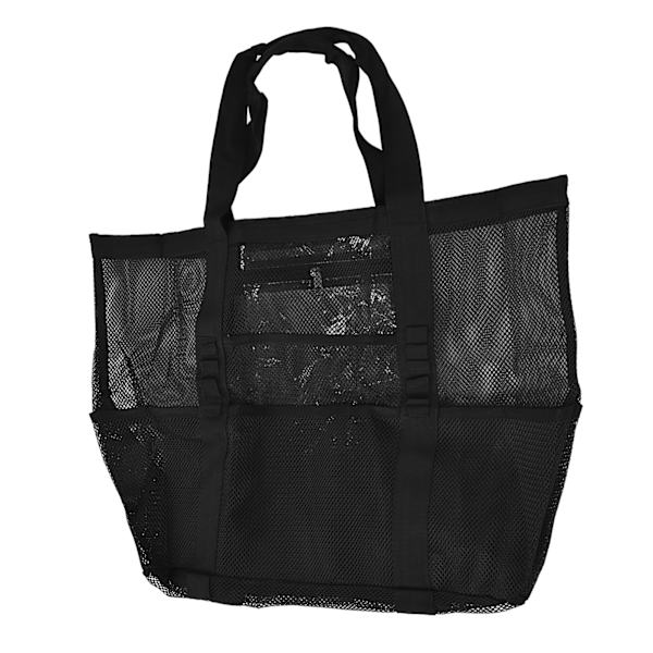 Strandvesker Mesh Oxford Cloth Oversized Oppbevaringsvesker for Strandpiknik Grill Camping