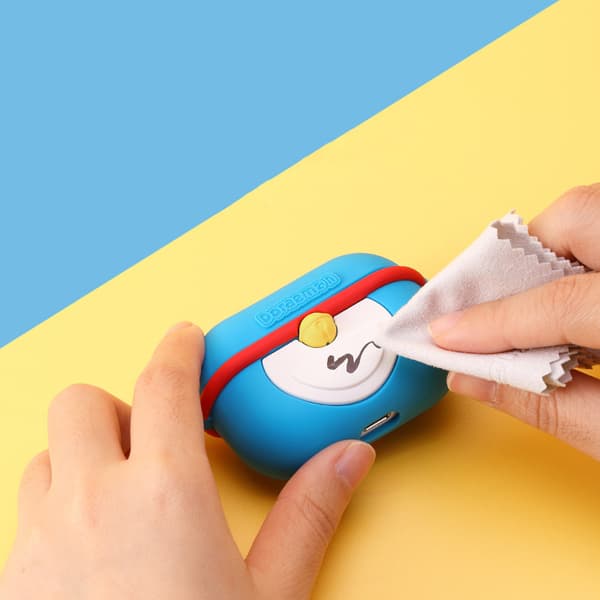 Tegneserie Bluetooth øreproppdeksel Silikon Søt Doraemon Trådløst Bluetooth øretelefondeksel Blått for IOS Earbuds Pro