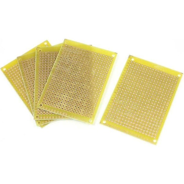 5st Elektroniska komponenter koppar PCB DIY prototypkort 5cm x 7cm