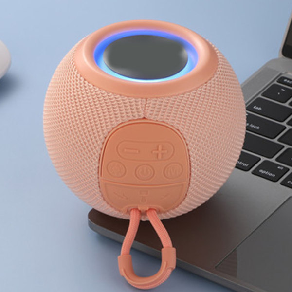 Bluetooth-kaiutin langaton mini kannettava kangas ladattava kaiutin kotiin asuntolajuhliin pinkki