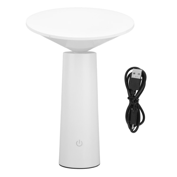 LED Table Lamp Rechargeable Touch Control Desk Light Adjustable Eye Protection Lamp with Battery White