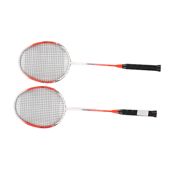 2 st badmintons racketar i legerat kolstål integrerat badmintons racket set för utomhussporter amatör