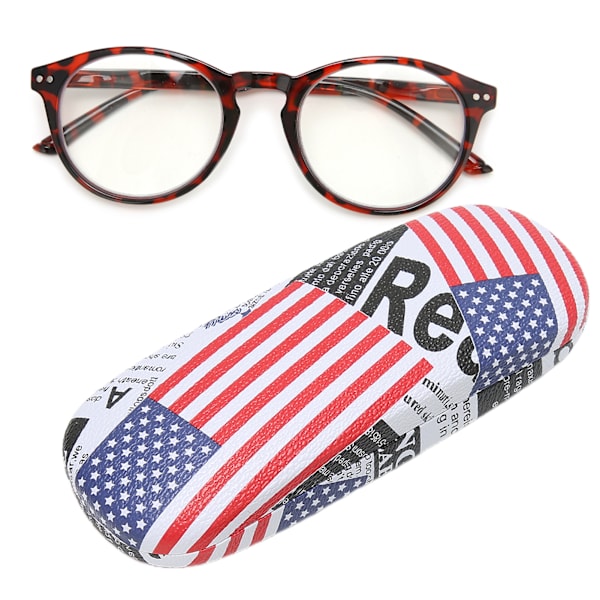 Leopardmønstret ramme eldre unisex lesebriller høy definisjon øyeglass briller +300