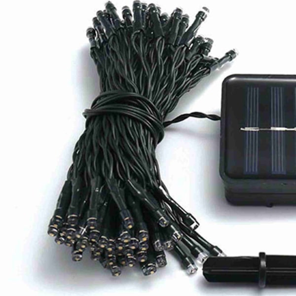 Solcellslampor med 200 LED-lampor, 22 m långa, IP65 vattentäta, dekorativa LED-solcellslampor för utomhusbruk