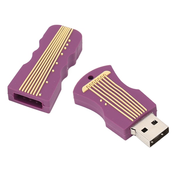 USB-minne med musikaliskt instrumentutseende, bärbar USB-stick, presenttillbehör, 128 GB