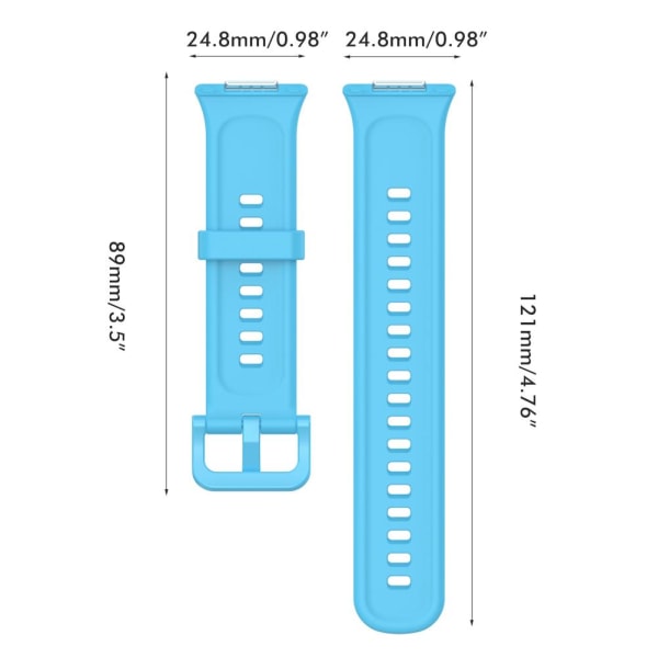 Smart Watch Replacement Bands Smart Watch Myk silikonrem for FIT2 Sky Blue
