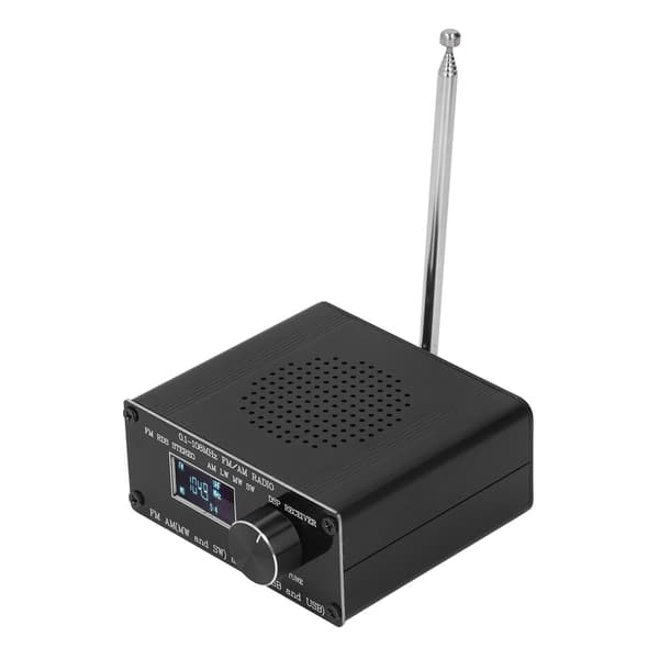 Fullbånds radiomottaker FM AM SSB 0,96 tommer skjerm SMA USB-lade tilbehørssett