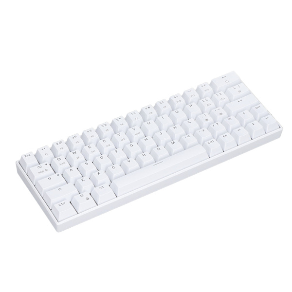 Mekanisk tangentbord 64 tangenter RGB trådlös 2.4G BT3.0 5.0 Typ C trådbunden anslutning ergonomisk vit mekaniskt tangentbord linjär action switch
