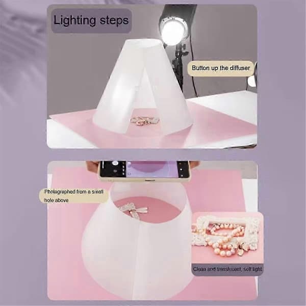 Konisk Spotlight Fotopapir Studio Tilspidset Diffusionsskive Smykkefotografering Rekvisitter Fyldlys
