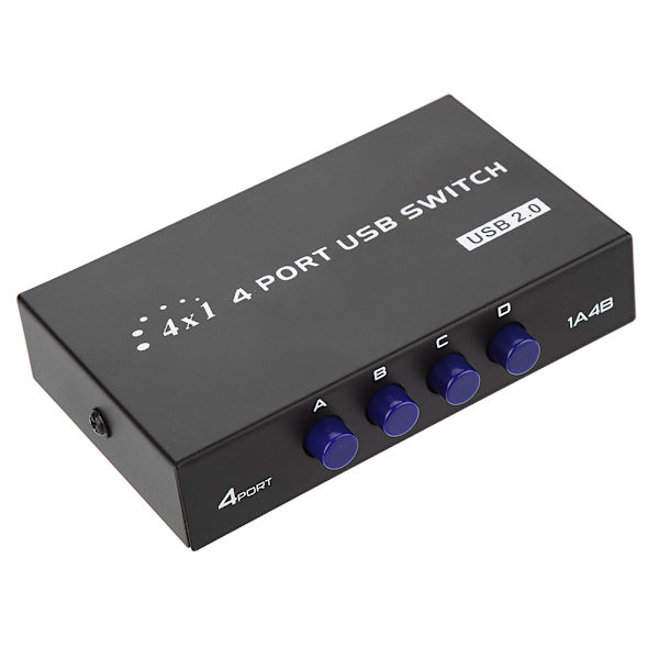 2/4 port USB 2.0 manuel deling switch switcher boks til pc printer scanner (4 port)