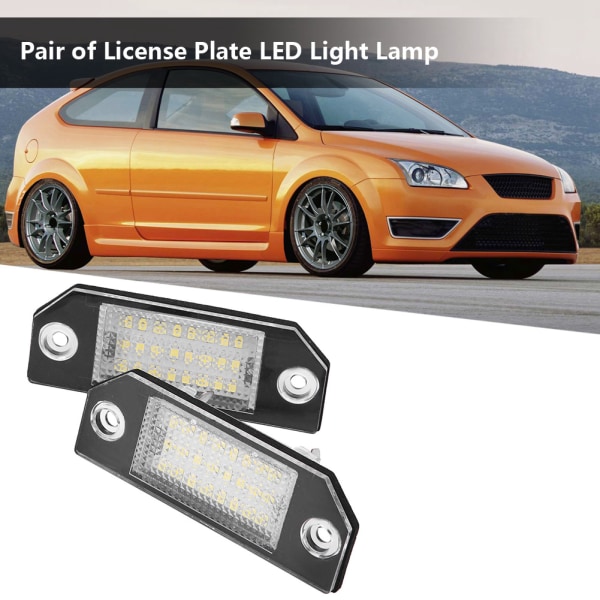 2 st 24 LED-lampor för registreringsskylt för Ford C MAX Focus MK2