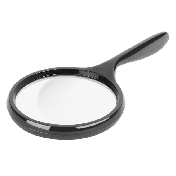 Musta käsikäyttöinen luku-suurennuslasi 2,5x seniorille ja lapsille