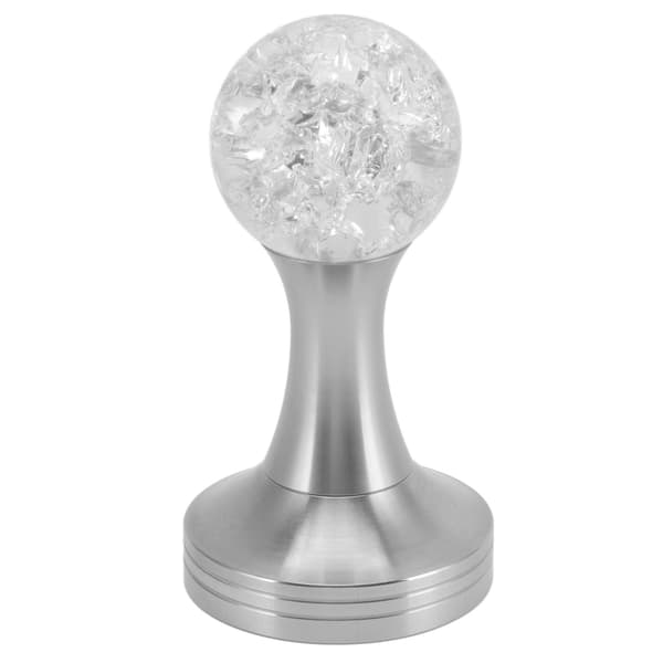 Krystalkugle Kaffe Flat Tamper Rustfrit Stål Base Pulverhammer til Kaffetilbehør Sølv 51mm