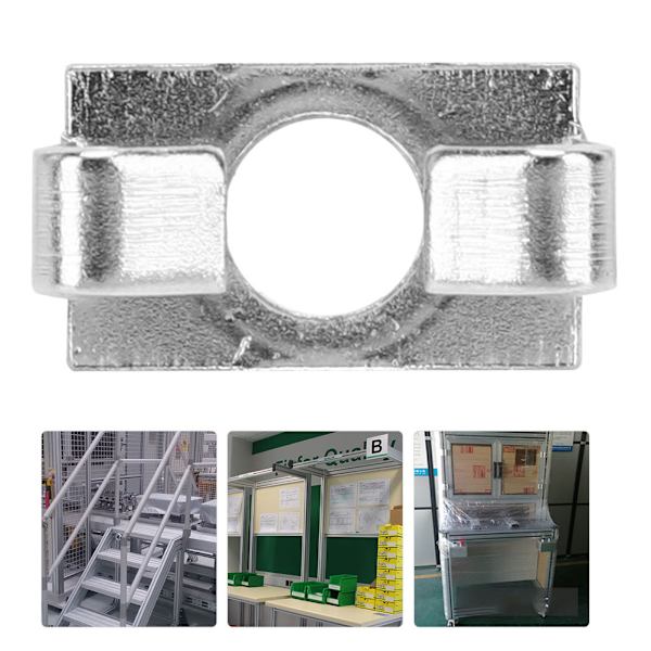 20 st aluminiumprofil fjäder elastiskt anslutningsdon galvaniserat stål inbyggt passande fästelement (20 serie-spår 6)