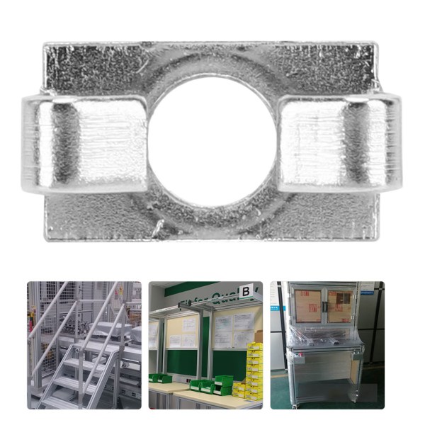 20 stk aluminiumsprofil fjær elastisk kobling Galvanisert stål innebygd monteringsfeste (20-serie-spor 6)