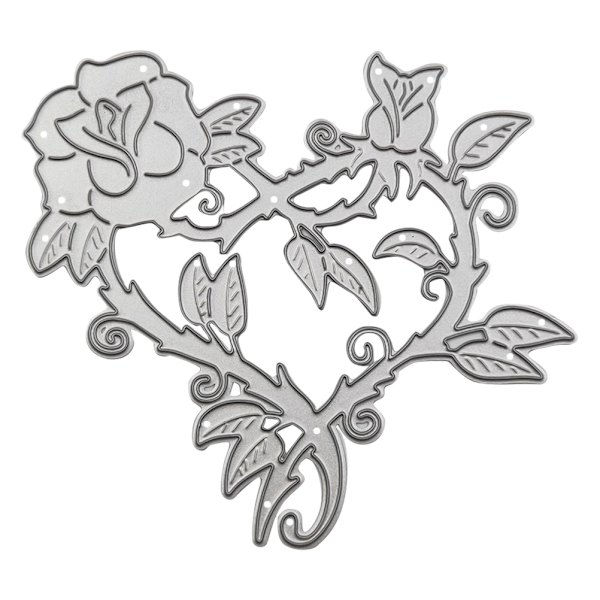 Hjärtformade rosmetallskärmaskiner Präglingsstencilar Scrapbooking för DIY-hantverk Papperskorttillverkning Album Dekorativ