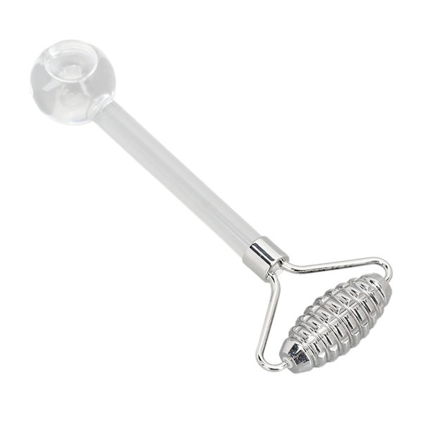2 i 1 Ice Face Roller Kall kompress Minska svullnad Rostfritt stål Glas ansiktsmassage roller för ögon ansikte