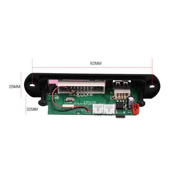 MP3-dekooderilevy Audio Langaton Bluetooth moduuli USB SD FM Hands Free Call