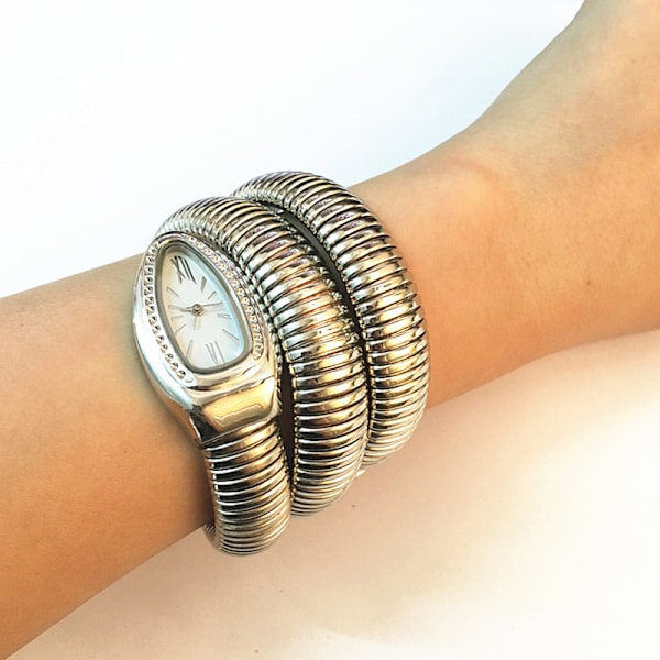 Kvinder Watch Fashion Snake Shape Bangle Watch til Casual Work Office