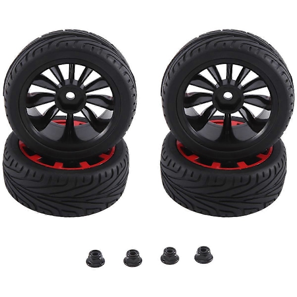 4 kpl 12 mm Hex-vanteen reunat ja OD 2,59 tuuman kumirenkaat, D