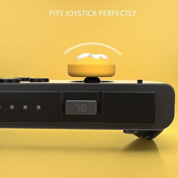 4 stk. (Grå) - Smart Thumb Grip Caps til Nintendo