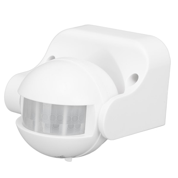 Seinään asennettava liiketunnistin Automaattinen hämärästä aamunkoittoon pallomainen PIR-anturi Ulkoinen liiketunnistuskytkin kodin turvallisuuteen LED-valoon AC 110 - 240V Valkoinen