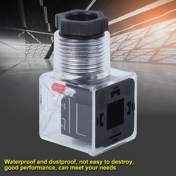 5 stk. Solenoid Spole Plugg Hydraulisk Ventil Transparent Spenning Universelt Tilbehør DC24