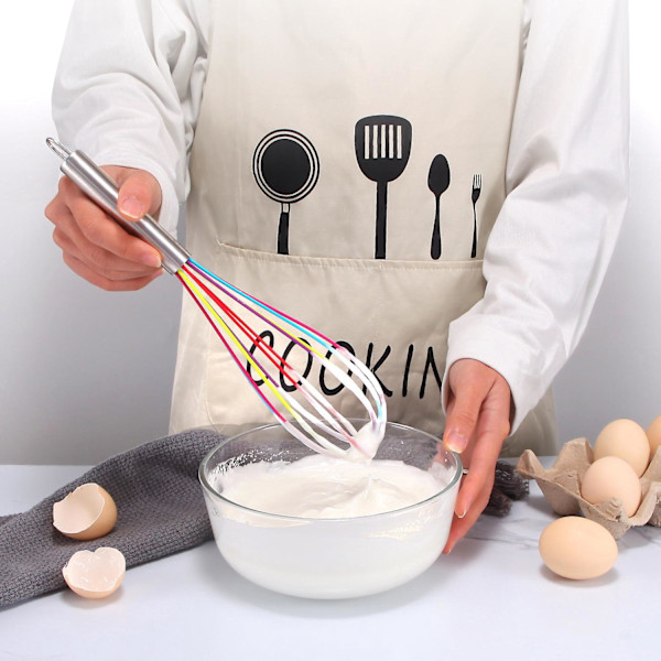 Farverig Silikonpiskeris, Professionelt Køkkenredskab til Non-Stick Køkkengrej
