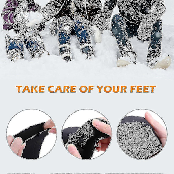 2 Par 3mm Neopren Tåvarmere, Tåbeskyttere Tåvarmer Booties, Termiske Fot Tåhetter Sokker, For Vintersport, Sykling, Vandring, Camping 2 Par - S
