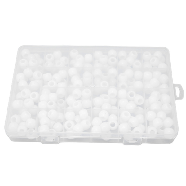 240 st skäggpärlor vita plast viking deadlock pärlor för flätor hästsvans rollspel