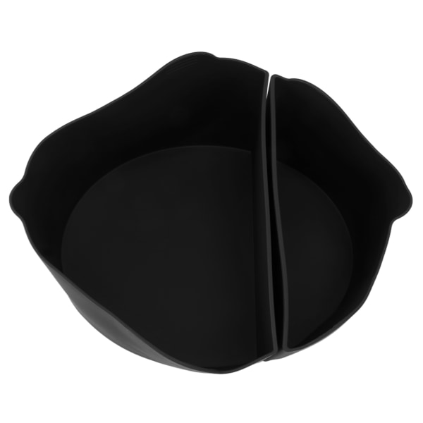2 i 1 Slow Cooker Divider Gjenbrukbar Mat Grade Silikon Cooker Liner med Løftehåndtak for 6 Quart Pot Svart