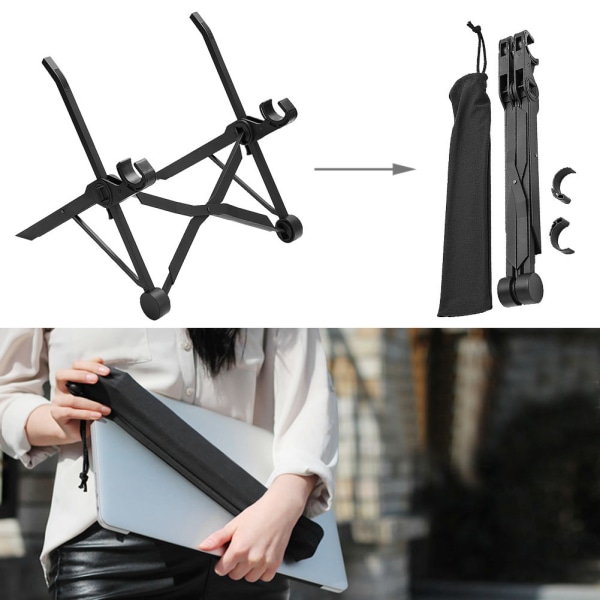 Sammenfoldelig Laptop Stand Bord Justerbar Højde Lapdesk til Notebook