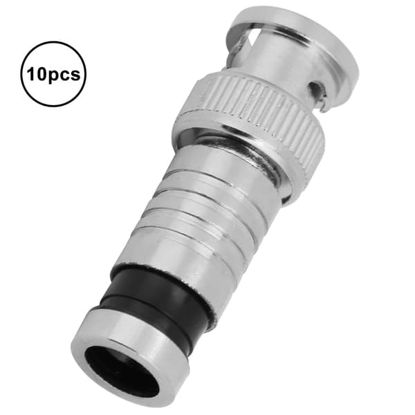 10st BNC Kompression Hankontakt FR Koaxial Q9 Adapter för RG59 CCTV-system
