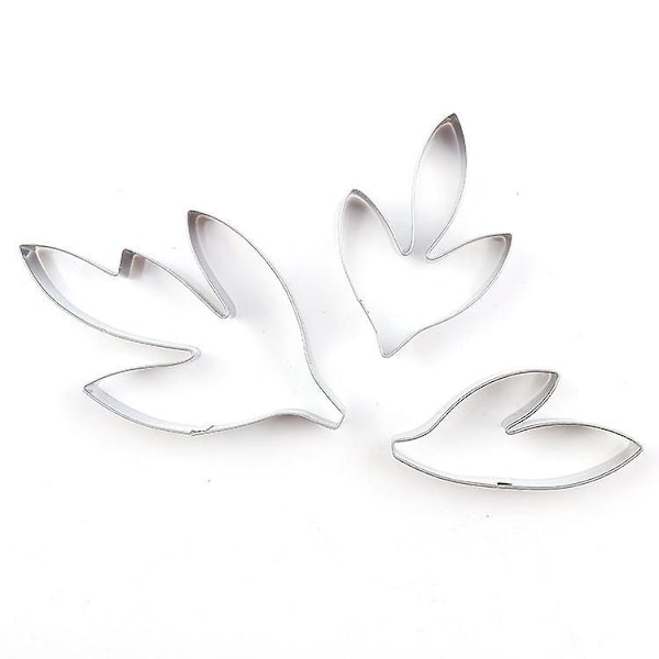 KITCHENWARE Petal & Leaf Rustfrit Stål Udskærersæt Blomsterpasta Blomsterfremstillingsværktøjer til Dekoration af Kager (Pæonblad Udskærere)