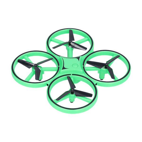 RC Mini Drone Gravity Sensor LED Light Quadcopter Barnelek med Dual Remote Control WatchGreen