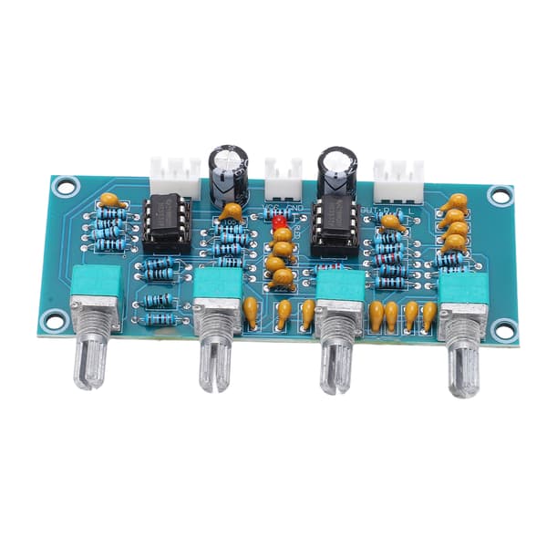 Digital Effektförstärkarkort PCB 2 Kanaler Förförstärkarkort Modul NE5532 Chip DC12V~24V