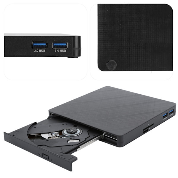 XD010 Extern CD DVD-enhet USB 3.0 Optical Drive Writer Player för PC Stationär dator