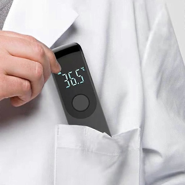 Termometer för vuxna, kontaktfri panntermometer för barn, kontaktfri infraröd termometer för baby, snabbavläsning med digital display - Svart