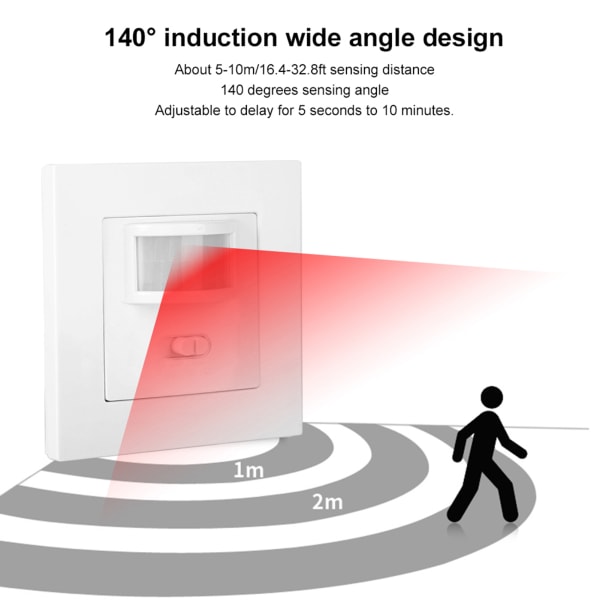 110‑240V 86‑typ power infraröd PIR Motion Induktiv väggsmart switch