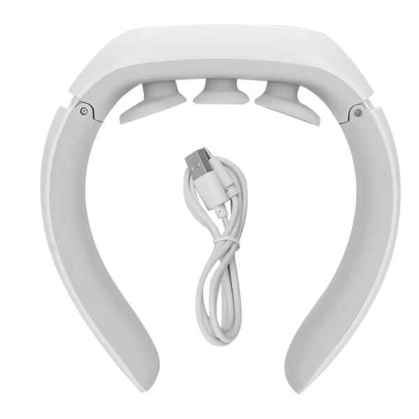 Elektrisk nackmassager Smärtlindring rygg cervikal massageapparat Avslappning Health&#8209;Care Tool (Vit)